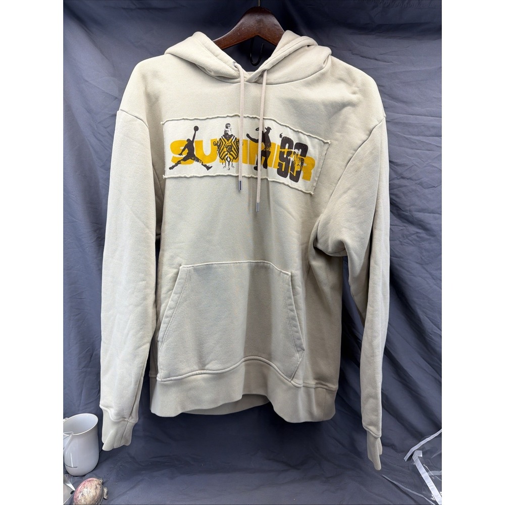 Jordan x UNION x Bephies Beauty Supply Fleece Hoodie FD4244-206 Rattan Smal NWT